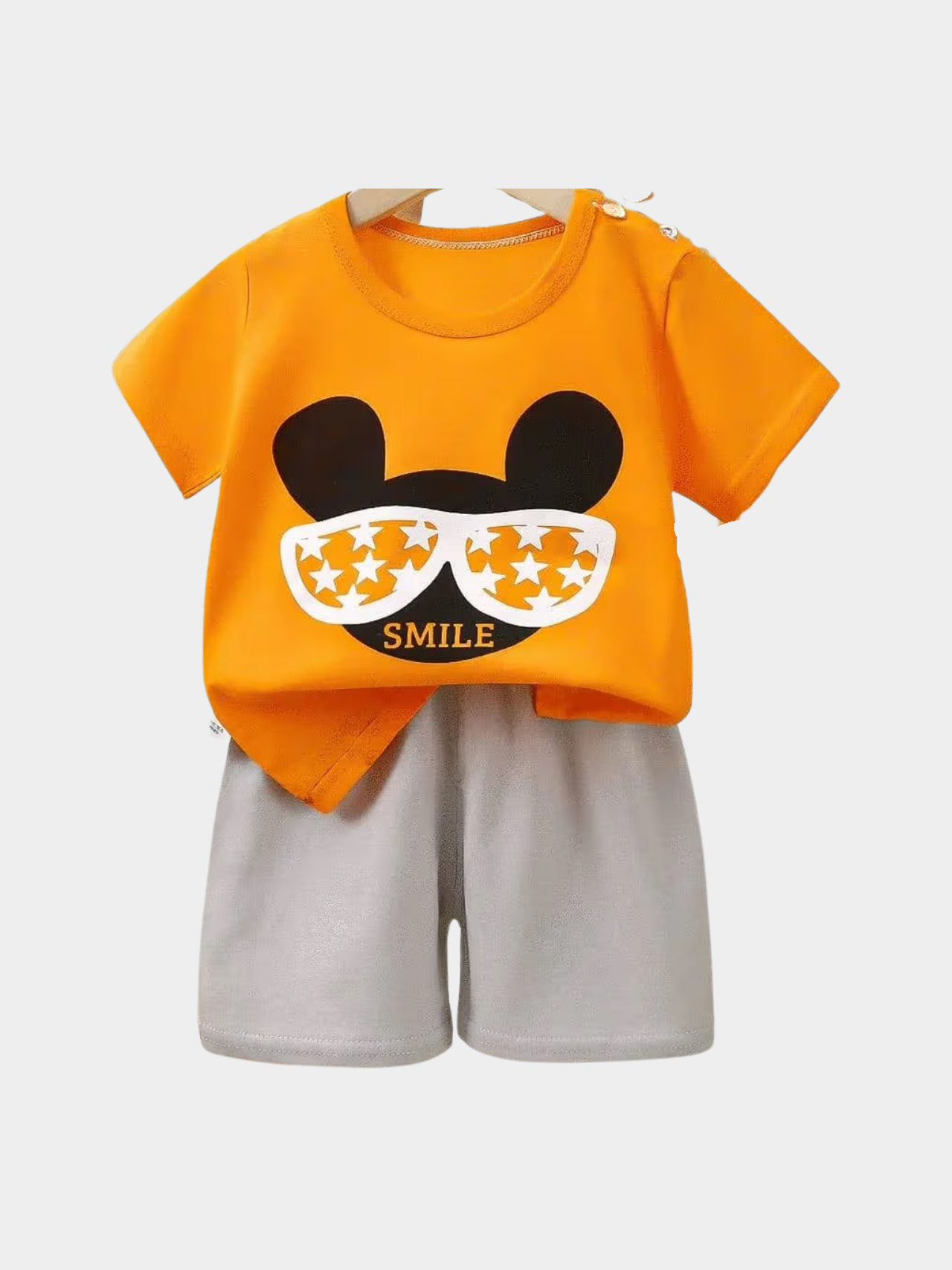 Goggles Orange T-shirt And Shorts Set