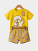 Duck Yellow T-shirt And Shorts Set