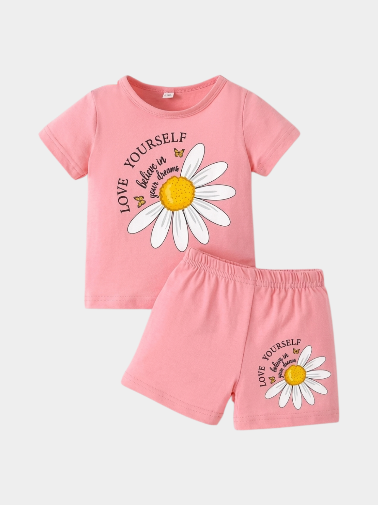 Love Yourself T-shirt And Shorts Set